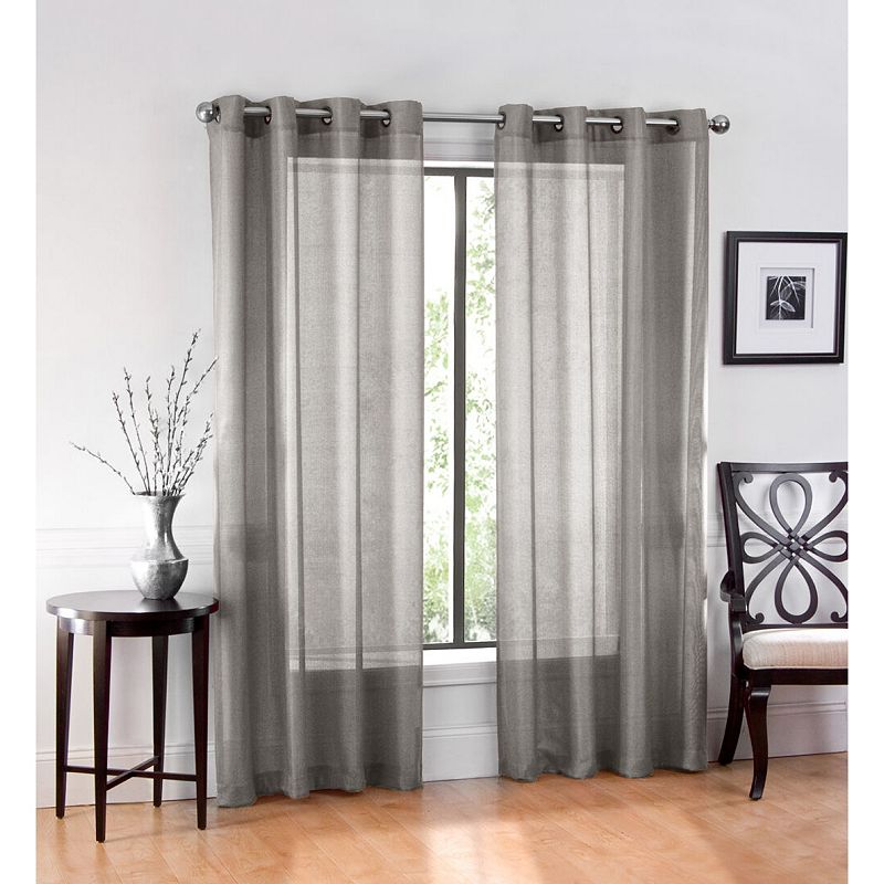 GoodGram Ultra Luxurious Elegant Sheer Grommet Single Curtain Panel