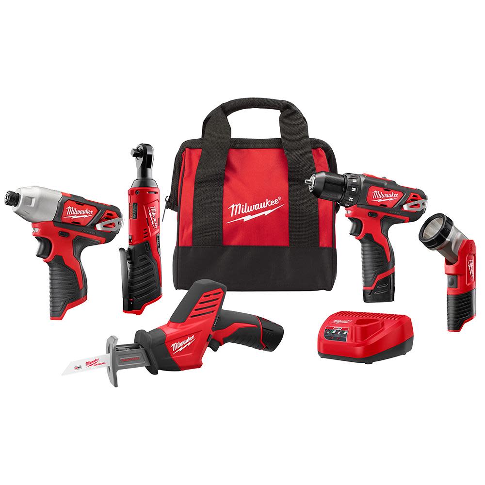 Milwaukee M12 5 Tool Combo Kit 2498-25 from Milwaukee