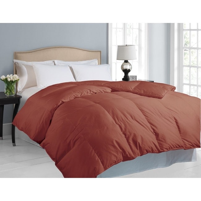 Hotel Grand  Oversized 700 Thread Count White Down Comforter Brown Full - Queen