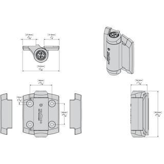 Tru-Close DD 2-78 in. x 3-34 in. Black Self-Closing Metal Gate Hinge (2-Pack) 50580