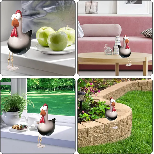 Wholesale handmade custom garden ornaments garden supplies resin art cute animal chicken