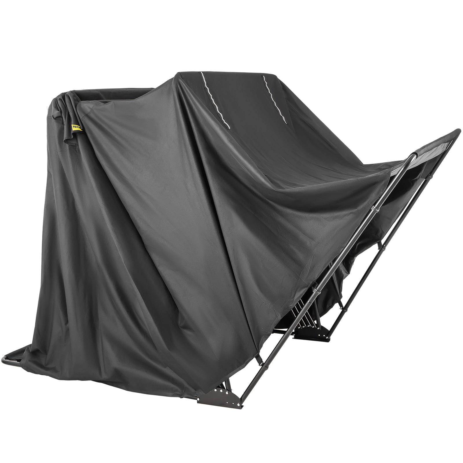 VEVORbrand Heavy Duty Motorcycle Shelter Shed Cover Storage Tent Garage with Lock， Waterproof Oxford Cloth Anti-theft， All Seasons Protection， Fits up to 132