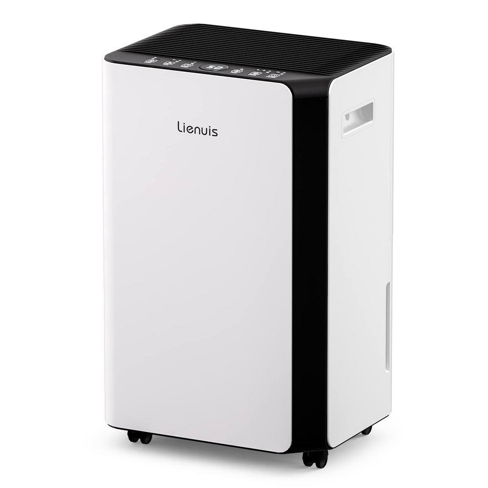 45 pt. 3500 sq. ft Dehumidifiers in White with Drain Hose Intelligent Humidity Control Auto or Manual Drainage 24H Timer BL-182