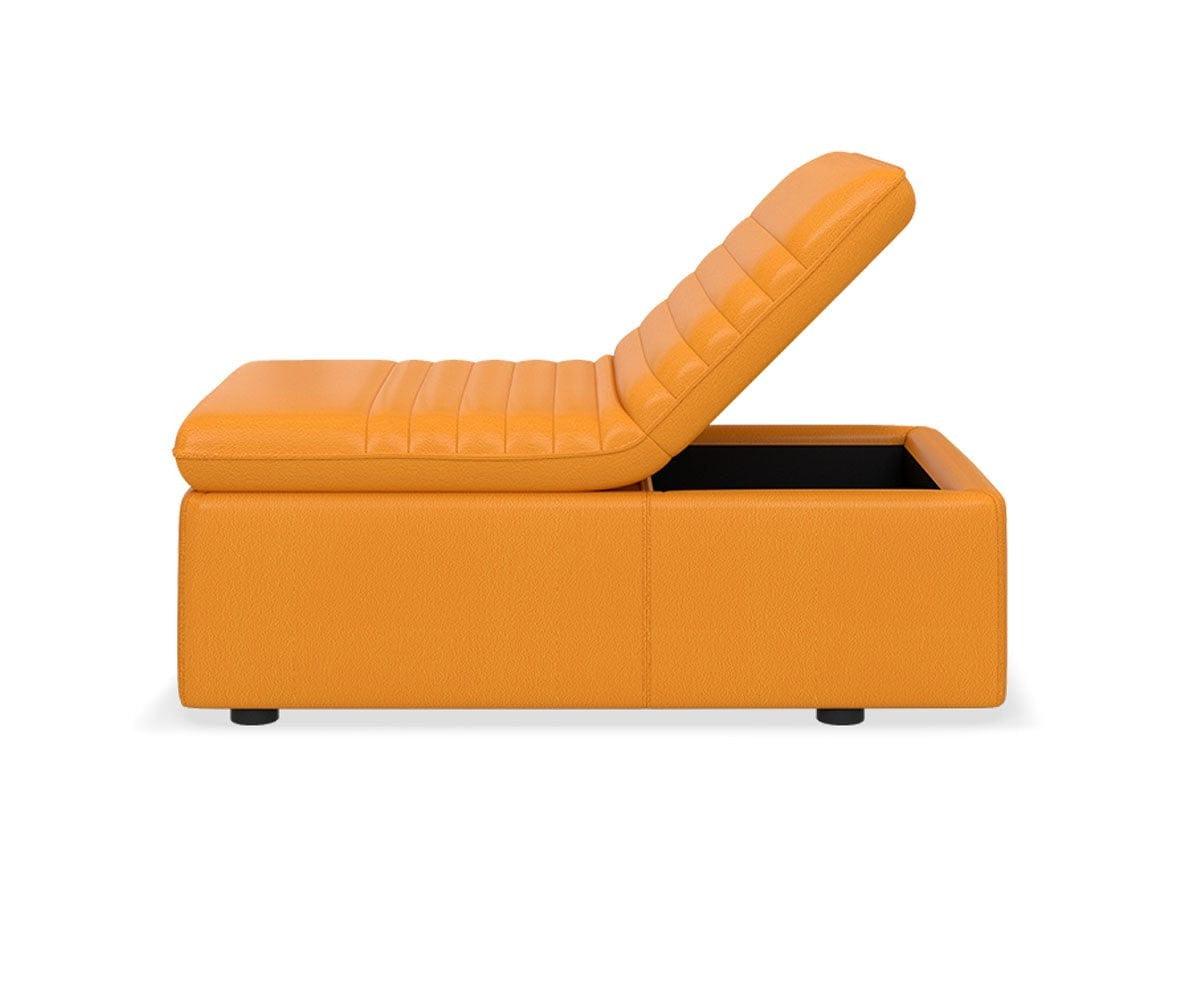 Tobi Leather Storage Ottoman & Chair