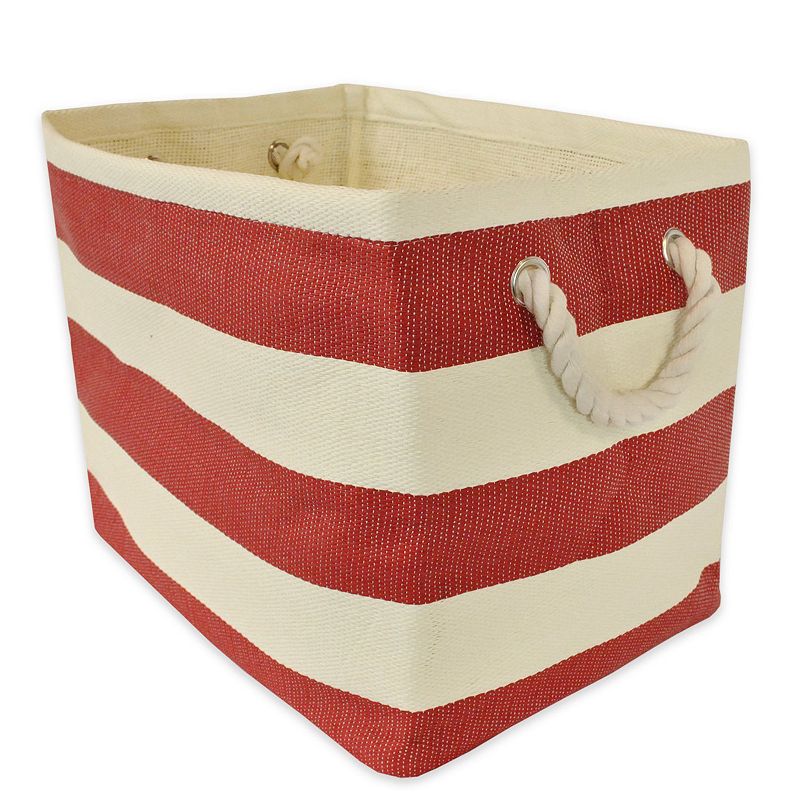 11 Red and Beige Small Rectangular Storage Bin