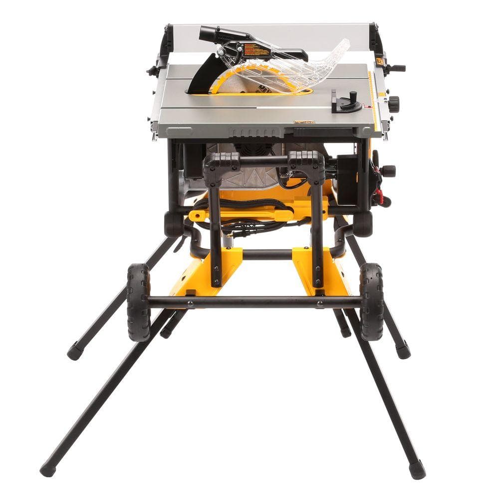 DEWALT 15 Amp Corded 10 in. Job Site Table Saw with Rolling Stand DWE7491RS