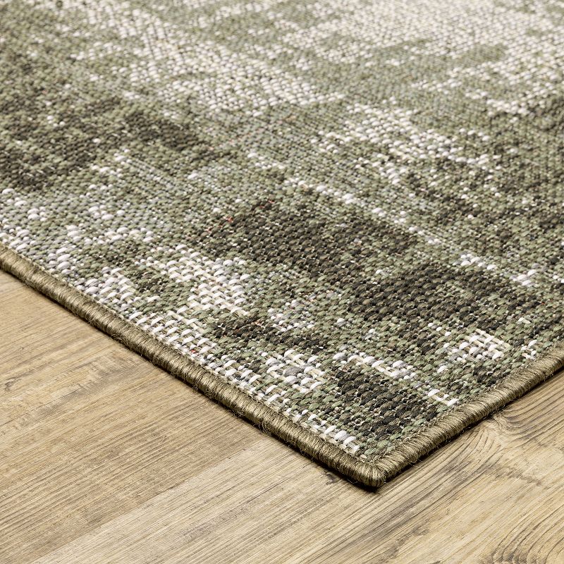 StyleHaven Calla Faded Abstract Green Ivory Indoor Outdoor Area Rug