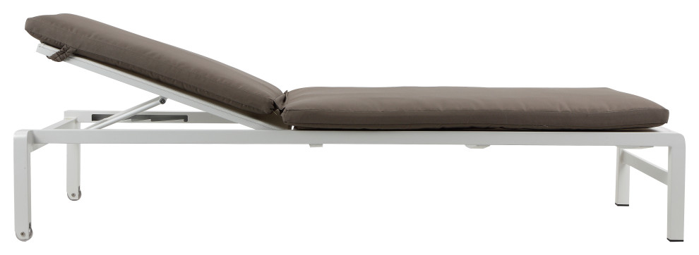 Set of 2 Olly Stacking Lounger with Cushion   Grey   Contemporary   Indoor Chaise Lounge Chairs   by Pangea Home  Houzz