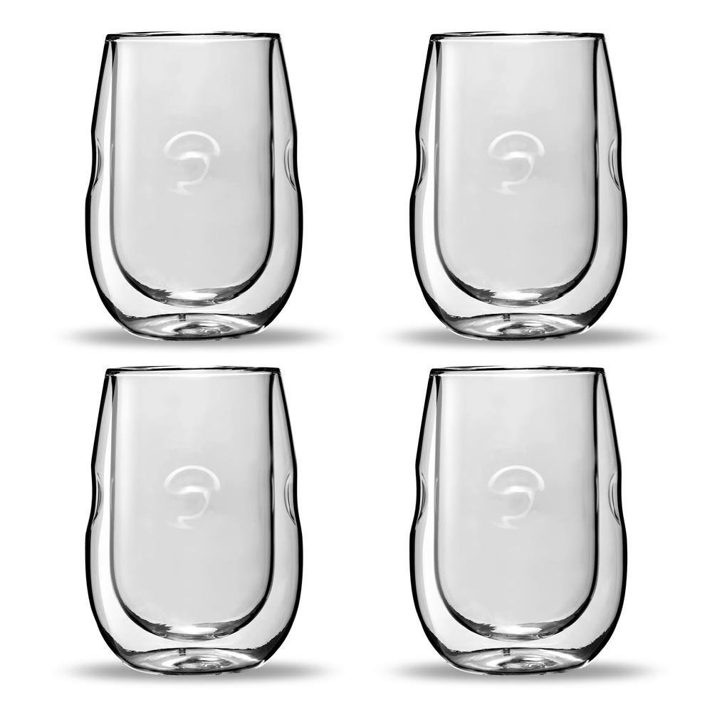 Ozeri Moderna Artisan Series Double Wall Insulated Wine and Beverage Glasses (Set of 4) DW10W-4