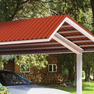 Suntop 26 in. x 8 ft. Foamed Polycarbonate Corrugated Roof Panel in Castle Grey 108974