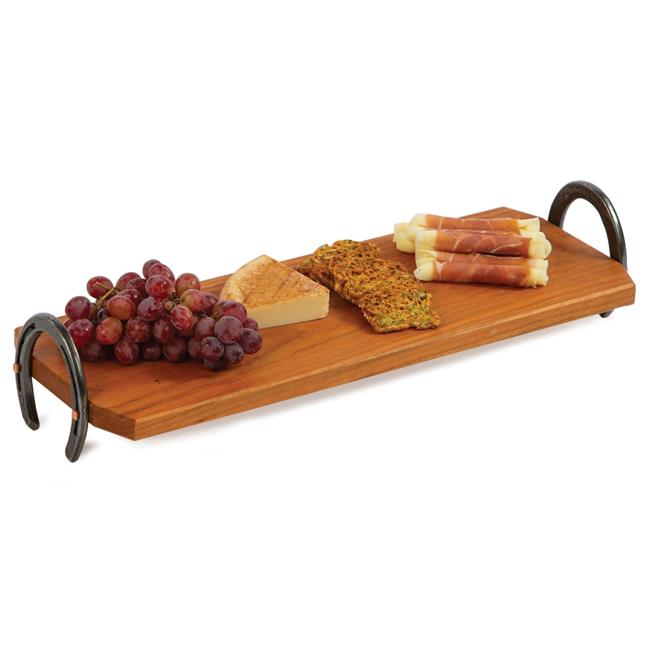 Picnic Plus PSU-607C Horseshoe Serving Plankand#44; Cherry