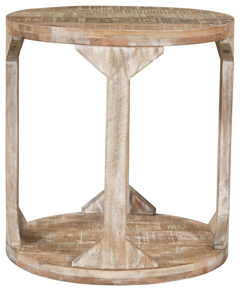 Rustic Modern Solid Wood Accent Table   Farmhouse   Side Tables And End Tables   by WHI  Houzz