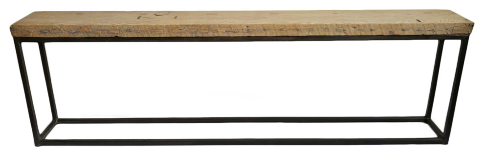 Narrow Old Plank Console Table   Industrial   Console Tables   by Design Mix Furniture  Houzz