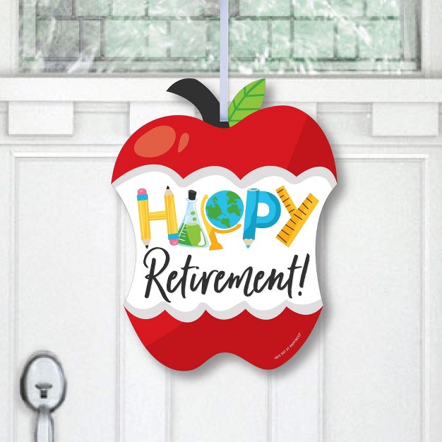 Big Dot Of Happiness Teacher Retirement Hanging Porch Happy Retirement Party Outdoor Decorations Front Door Decor 1 Piece Sign