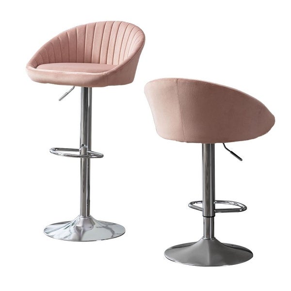 Modern Adjustable Counter Height Bar Stools Set of 2