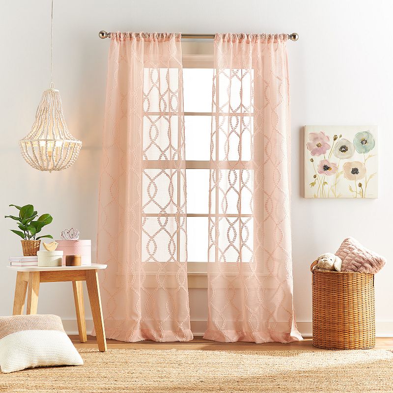 Dream Factory Audrey Set of 2 Window Curtain Panels