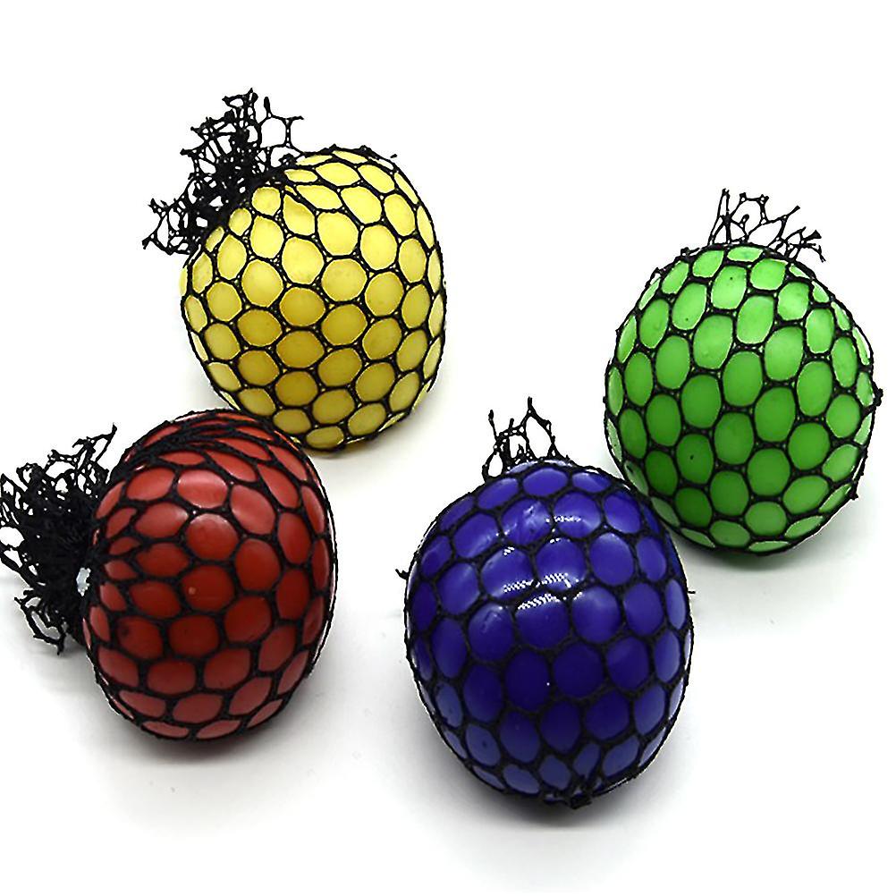 4PCS Mesh Squishy Balls Stress Relief Balls Relieve Pressure Balls Decompression Toys for Adults Kids