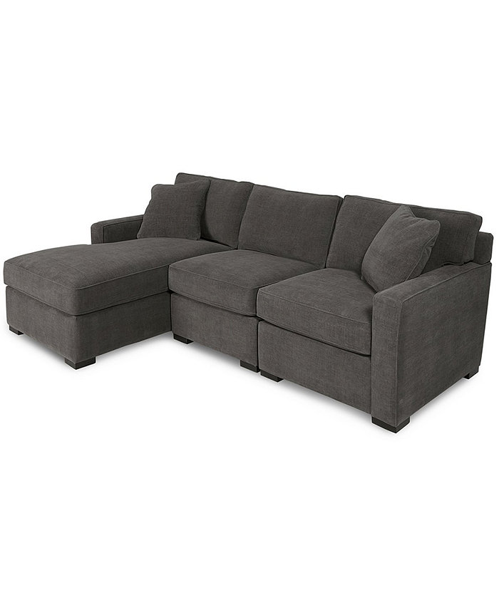 Furniture Radley 3-Piece Fabric Chaise Sectional Sofa