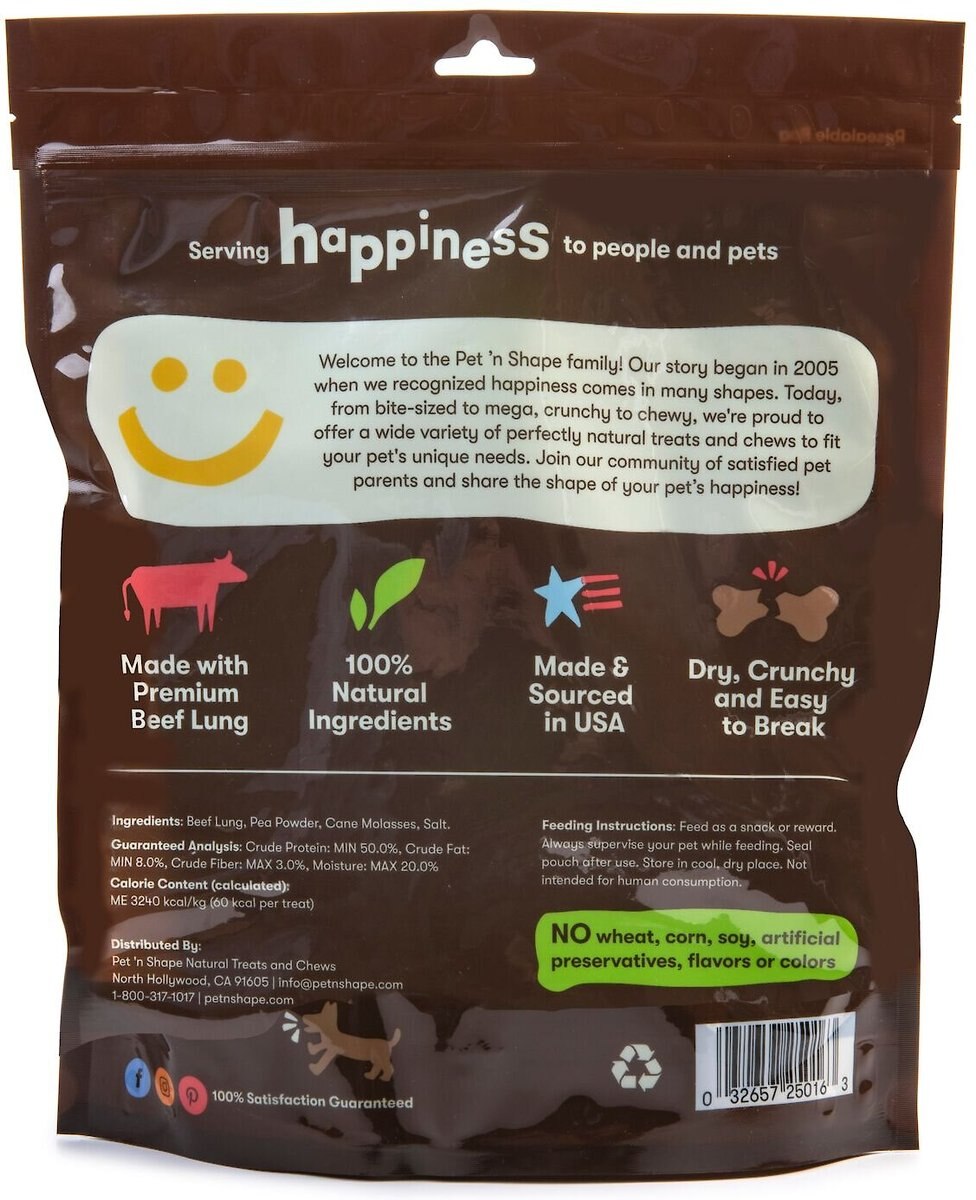 Pet 'n Shape American Patties Premium Beef Lung Dog Treats