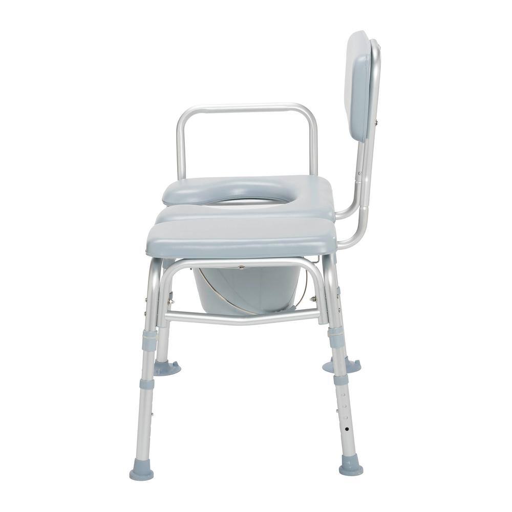 Drive Medical Padded Seat Transfer Bench with Commode Opening 12005kdc-1