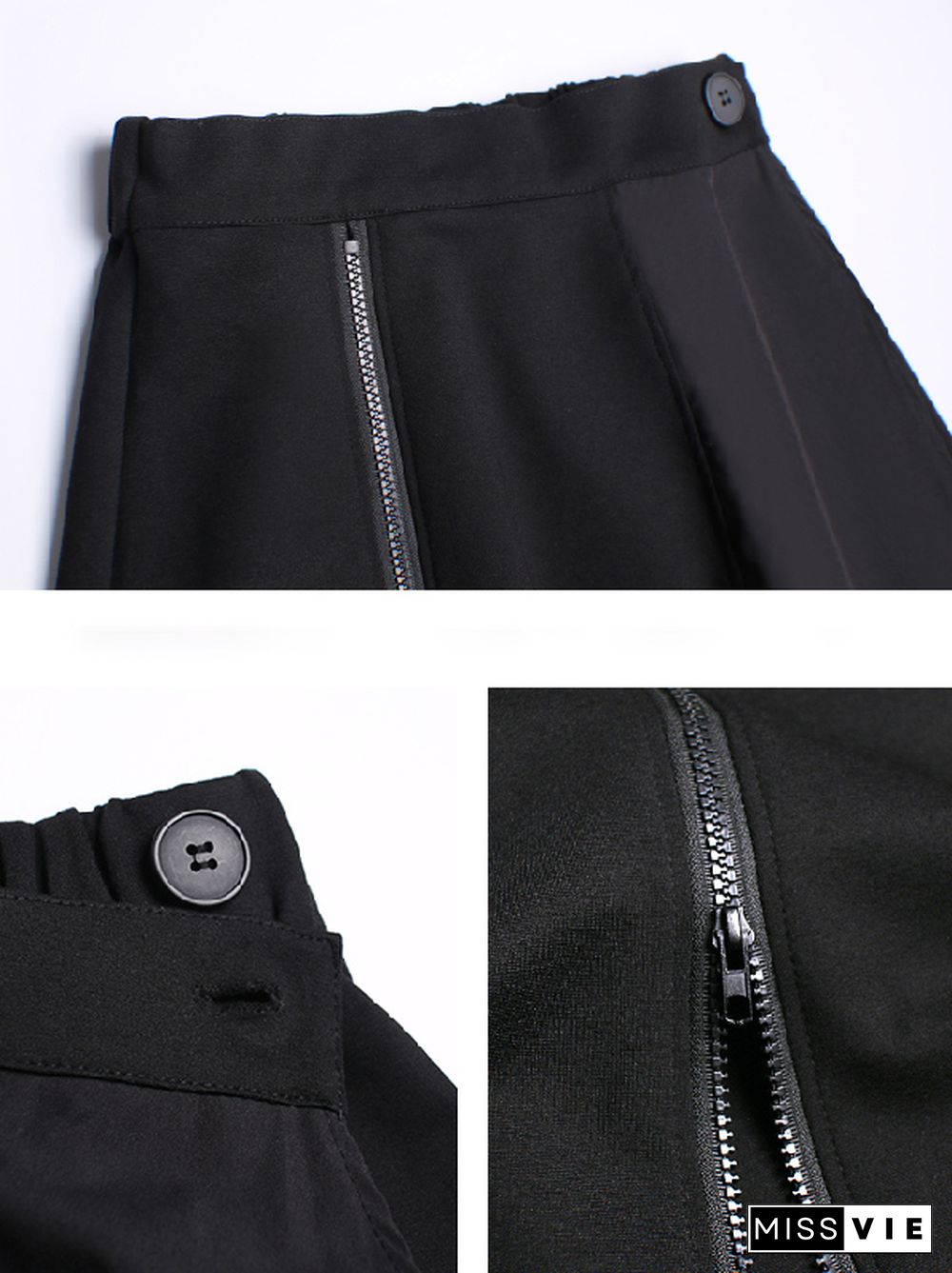 Casual High Waisted Irregularity Solid Color Skirt