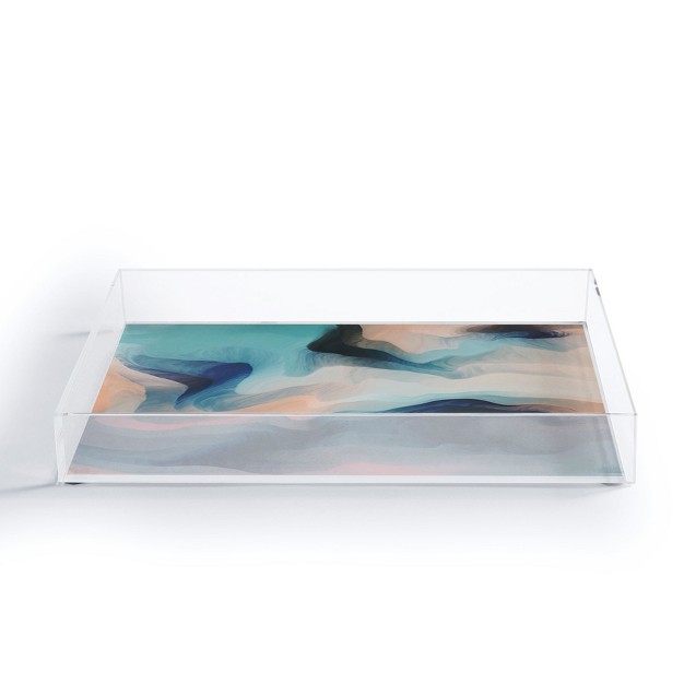 Marta Barragan Camarasa Abstract Tidal Waves Acrylic Tray Deny Designs