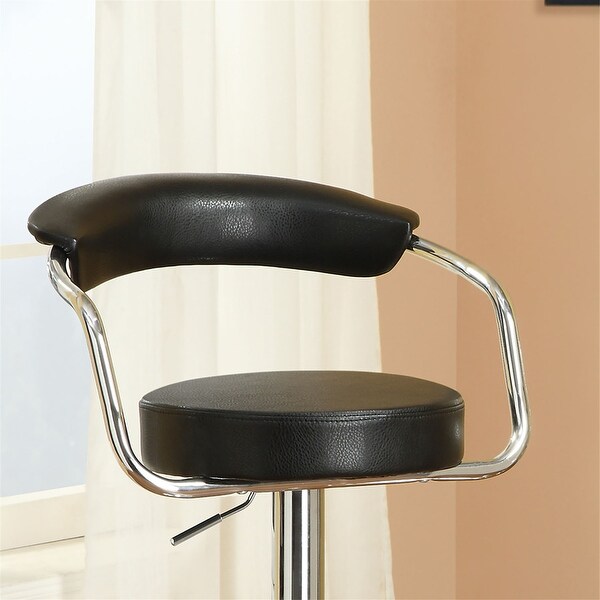 Set of 2 Faux Leather Bar Stools