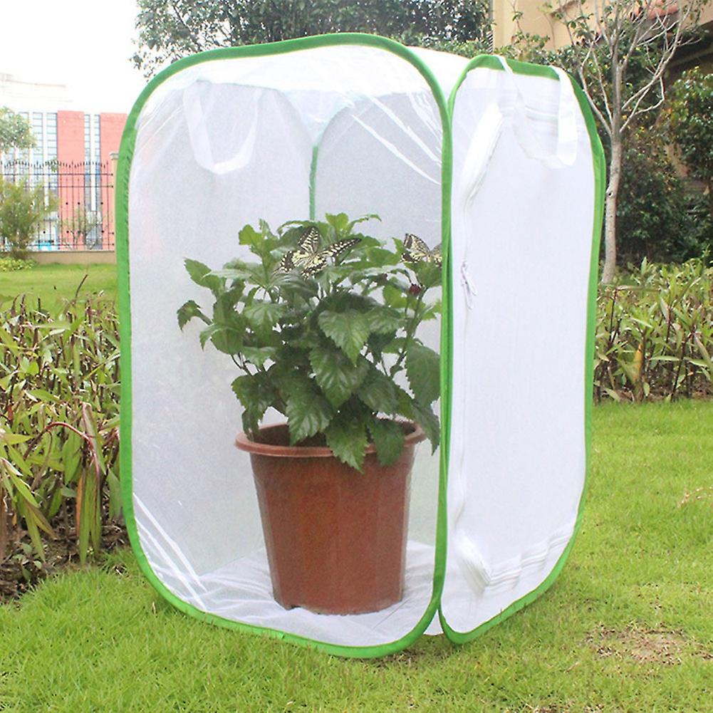 Folding Collapsible Ventilated Insect Cage Light Transmission Mesh Cage Zipper Plant House