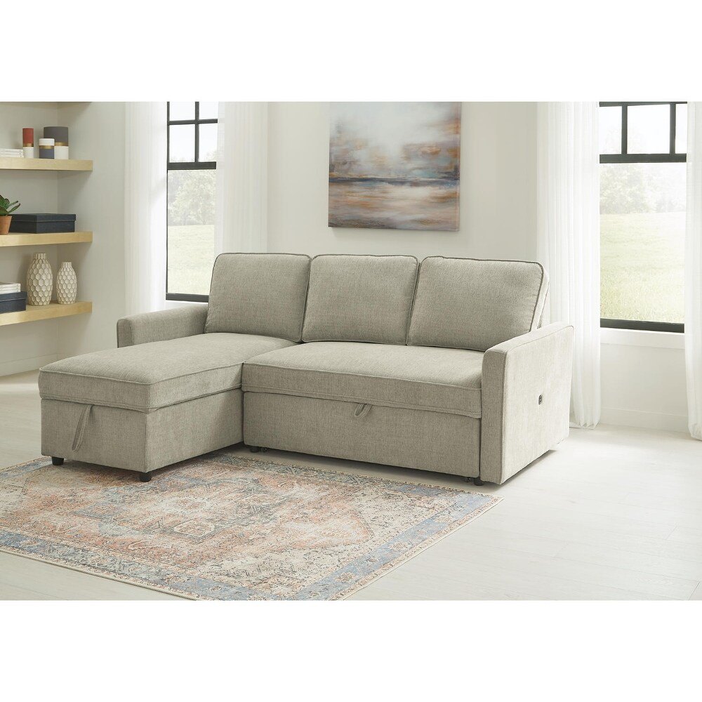 Signature Design by Ashley Kerle 2 Piece Sectional with Pop Up Bed  Hidden Storage and USB Port