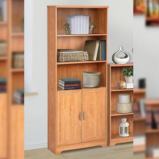 SAINT BIRCH Manchester 72.25 in. Honey Maple 3-Shelf Standard Bookcase SBSF37686BKHM