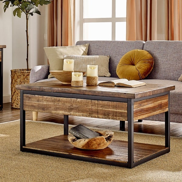 Carbon Loft Ciaravino Rustic Wood 3-piece Coffee and End Table Set