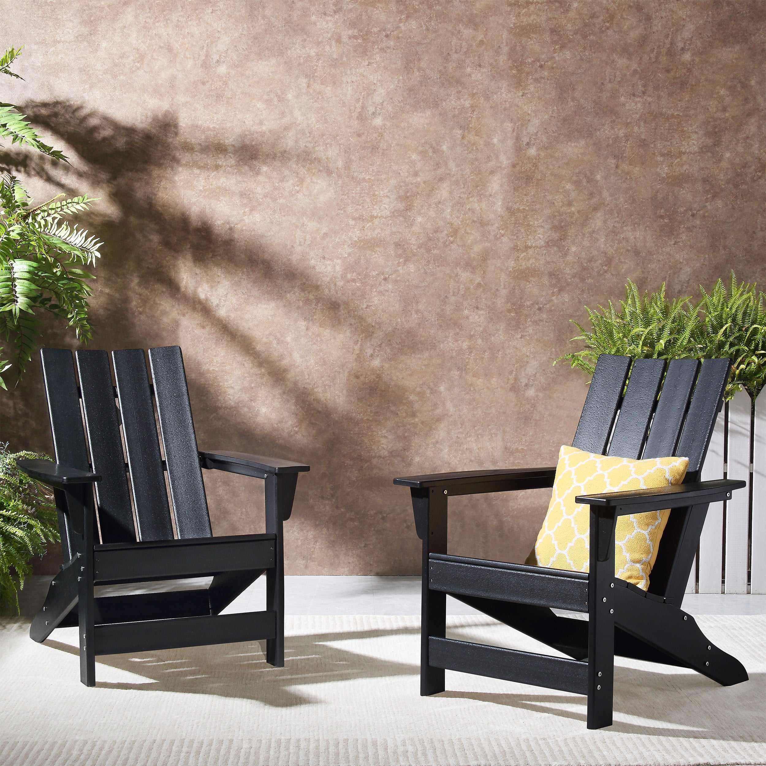 Panagiota Outdoor Contemporary Adirondack Chair (Set of 2)