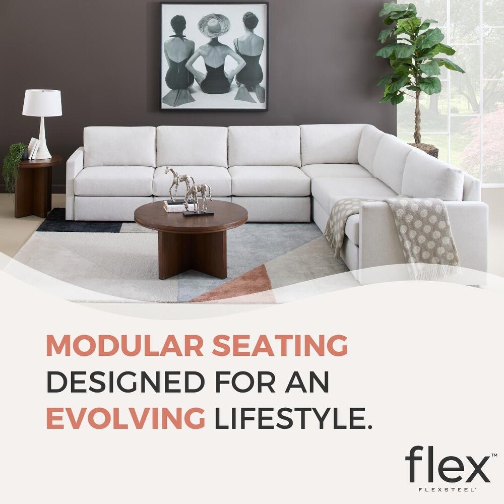 Flex 5 Seat Modular Sectional with Standard Arms by Flexsteel   103\