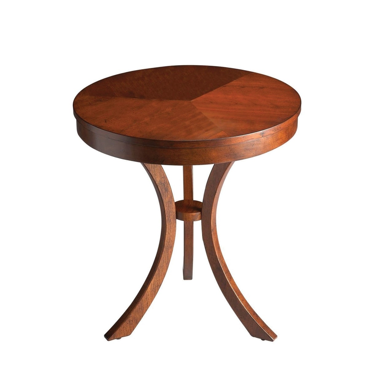 Gerard Solid Wood Umber Round Side Table - Medium Brown