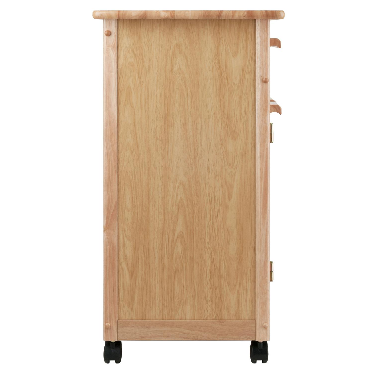 Winsome Wood Hackett Kitchen Storage Cart， Natural Finish