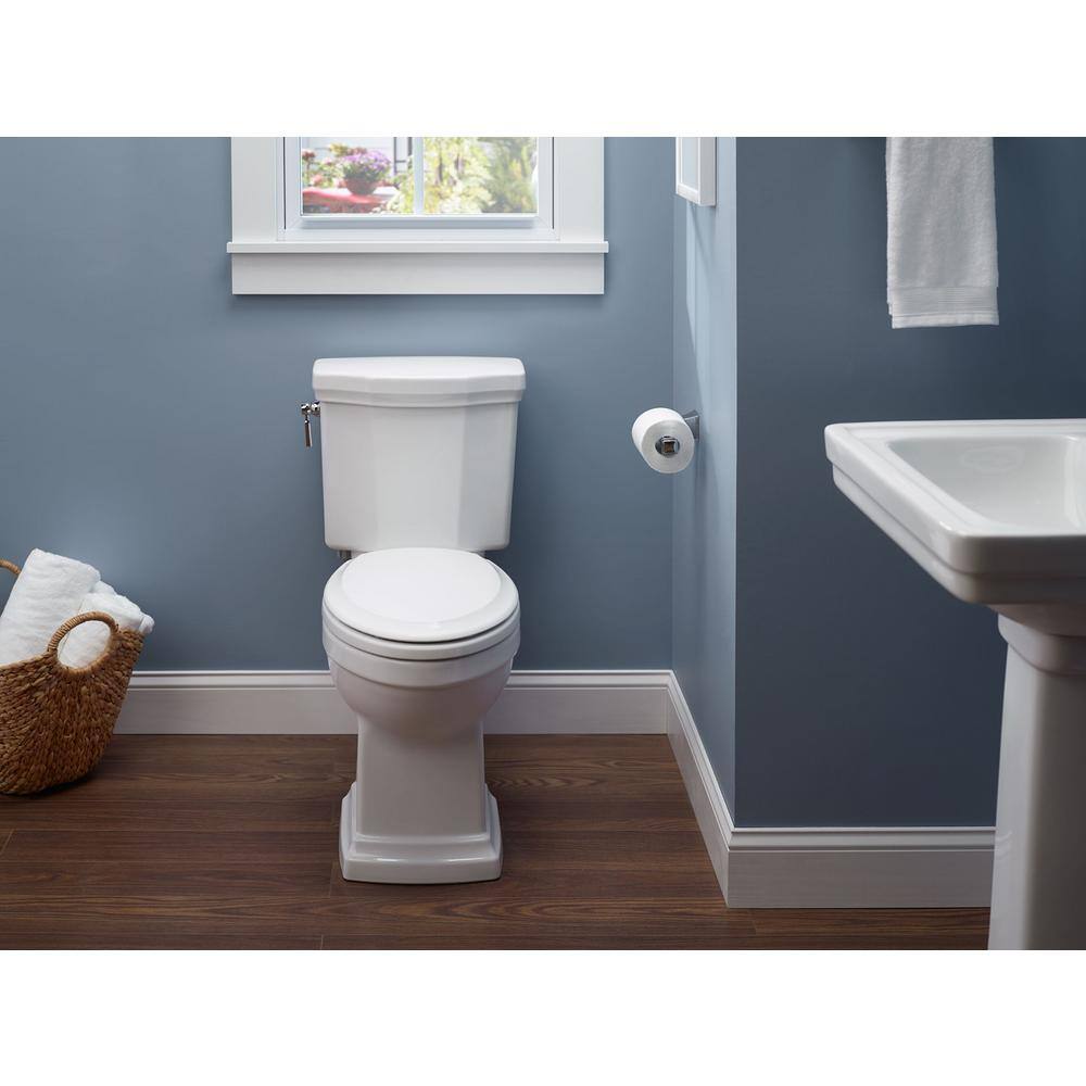 TOTO Promenade II 2-Piece 1.28 GPF Single Flush Elongated ADA Comfort Height Toilet in Cotton White SoftClose Seat Included MS404124CEFG#01