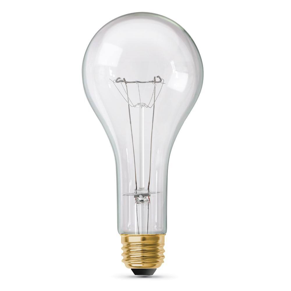 Feit Electric 300-Watt High Lumen Clear PS25 Medium E26 Soft White (2700K) Utility Incandescent Light Bulb (1-Bulb) 300MHDRP