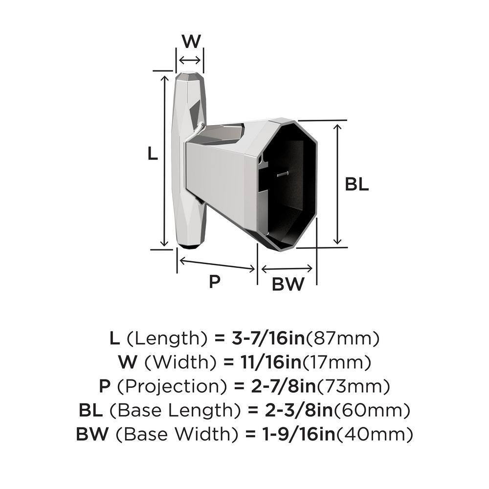 Amerock St. Vincent Single Robe Hook in Chrome BH3604026