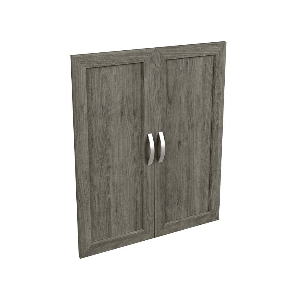 ClosetMaid Style+ 55.12 in. W - 121.12 in. W Coastal Teak Laundry Room Cabinet Kit with Top Shelves and Shaker Doors 10000-02191