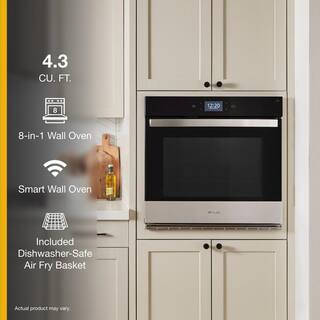 Whirlpool 27 in. Single Electric Wall Oven with True Convection Self-Cleaning in Fingerprint Resistant Stainless Steel WOES7027PZ