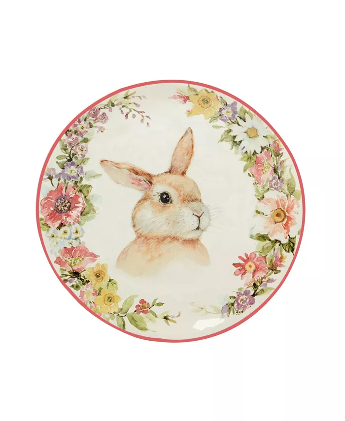 Certified International Easter Garden 8.5 Assorted Dessert Plates Set of 4