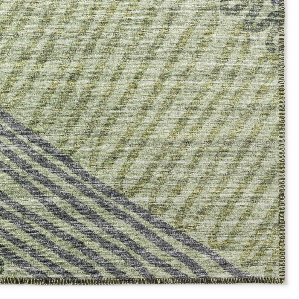 Indoor/ Outdoor Addison Yuma Modern Palm Leaf Washable Area Rug