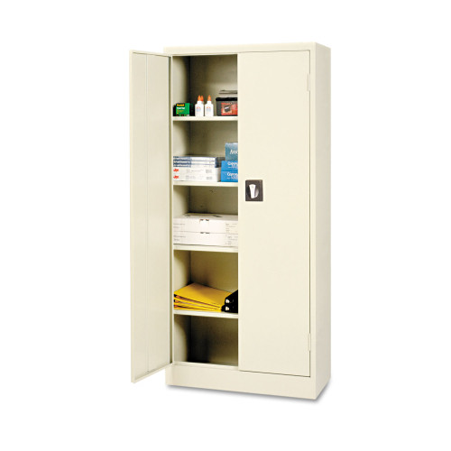 Alera Space Saver Storage Cabinet， Four Shelves， 30w x 15d x 66h， Putty (CM6615PY)