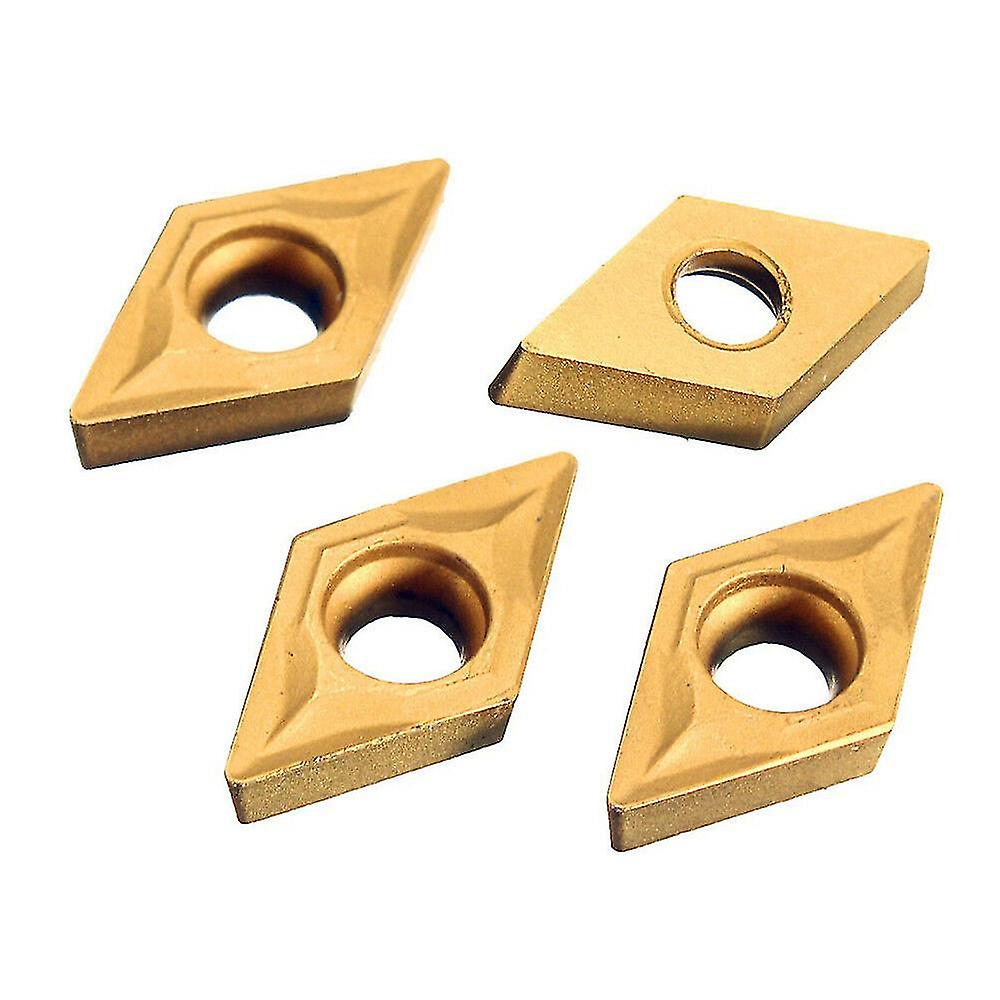 10pcs Dcmt070204 Ybc251 Blades Gold Carbide Inserts Cnc Lathe Cutter For Lathe Turning Tool Boring