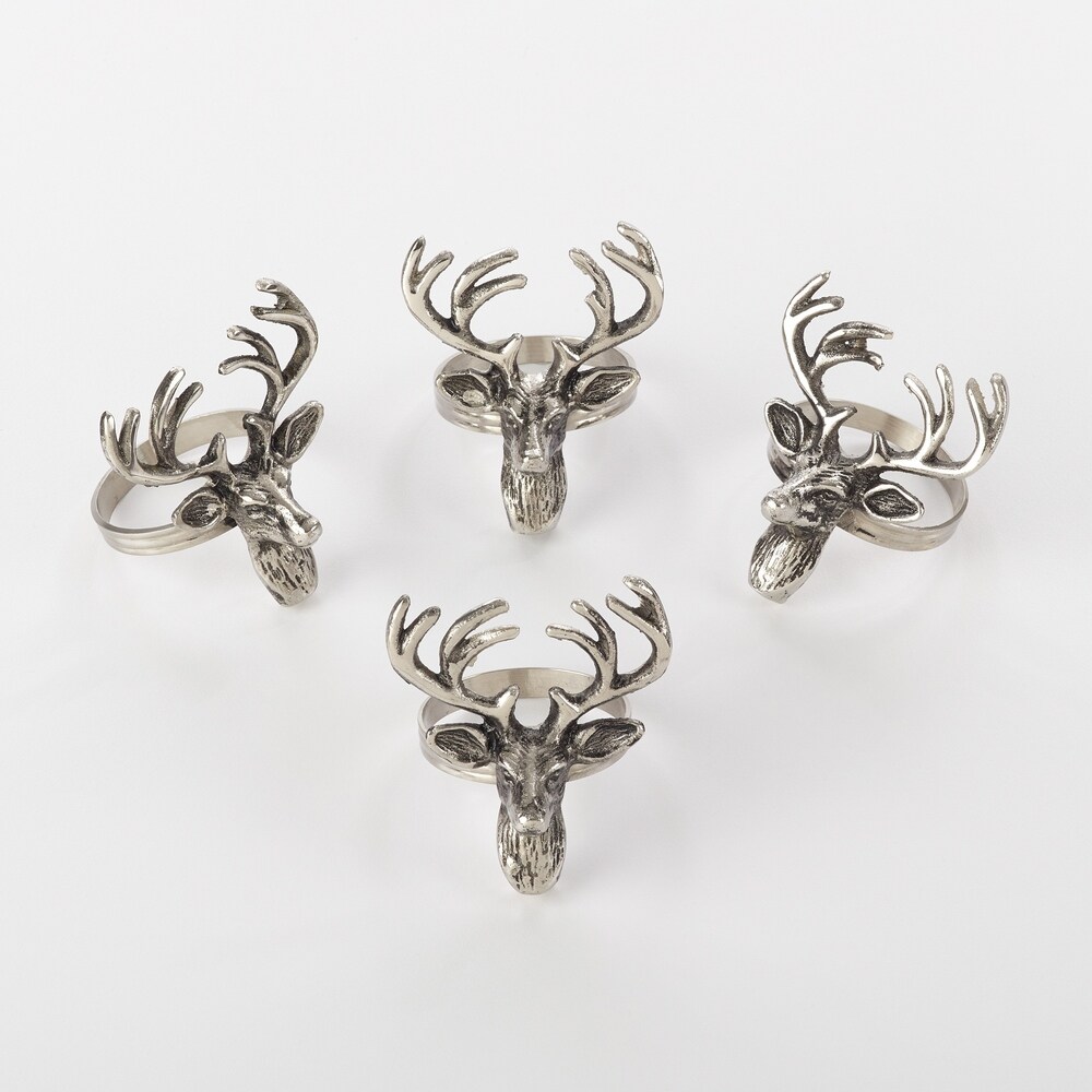 Reindeer Design Napkin Ring (Set of 4)