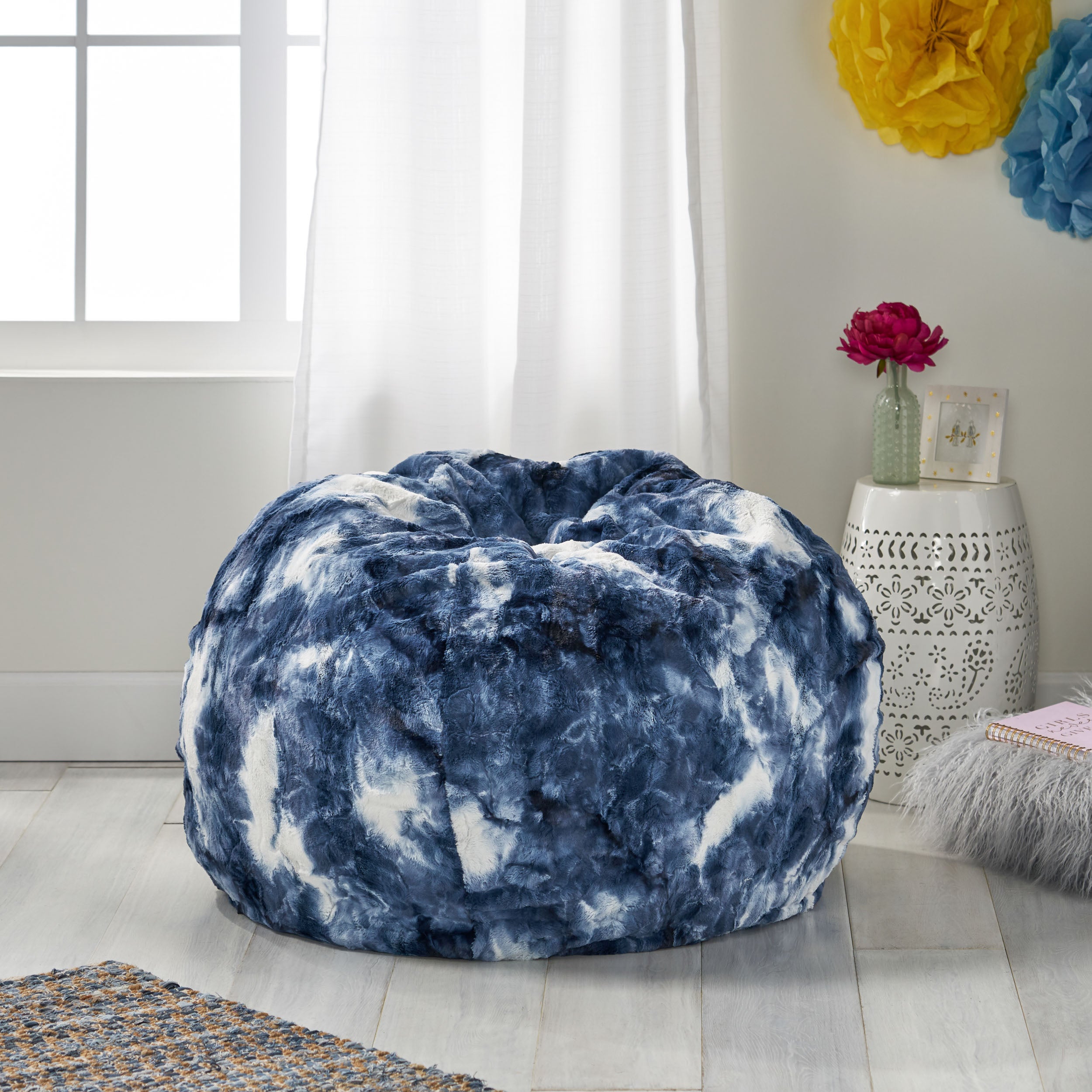 Donyae Modern 3 Foot Sorbet Tie-Dye Bean Bag