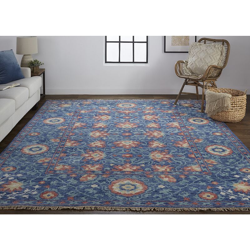 Weave and Wander Bennet Ornamental Floral Luxury Wool Rug