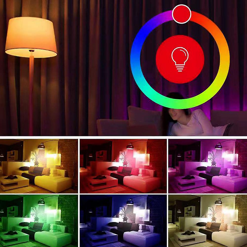 E27 E27 Smart Bulb Rgb Led Light Bulb Dimmable And Adjustable Brightness Tuya App Remote Control Works With Google/alexa