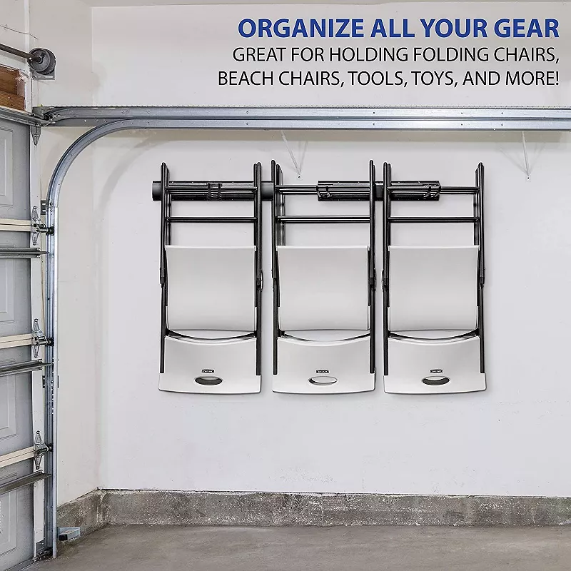 RaxGo Chair Storage Rack， Mounted Folding Chair Rack and Hanger System For Home