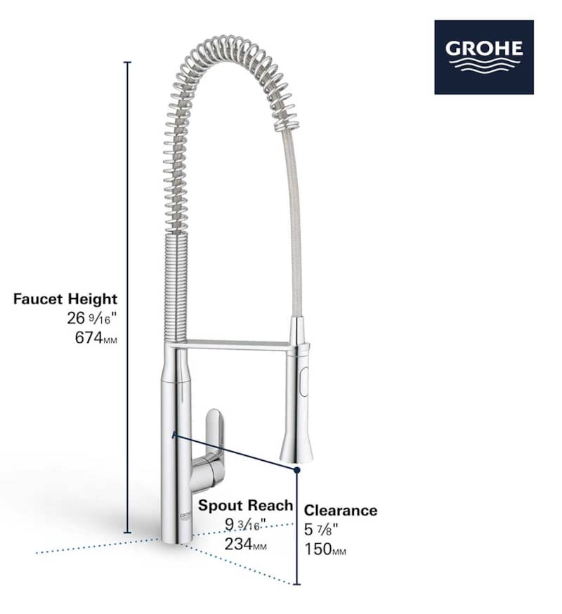 GROHE K7 SuperSteel Infinity Semi-Pro Kitchen Faucet